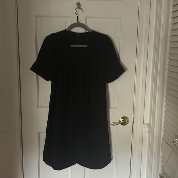 Black Madewell short sleeve button down mini dress - Picture 1 of 2